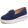 Tassel Platform Casual Leather Suede Shoes For Women