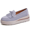 Tassel Platform Casual Leather Suede Shoes For Women