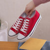 Students Comfortable Round Toe Lace up Low Top Flats Spring Canvas Shoes