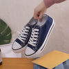 Students Comfortable Round Toe Lace up Low Top Flats Spring Canvas Shoes