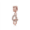 Spacer Clip Charms Rose Gold With 100% 925 Sterling Silver Pendant For Women