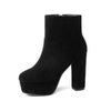 Women Ankle Platform High Heels Buckle Zipper Footwear