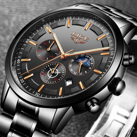 Waterproof Chronograph Sport Analog Quartz Watches