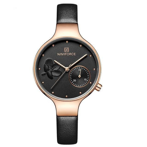 Latest Luxury Pure Leather Band Watch For Women With New Look