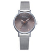 Silver Popular Pink Dial Flowers Wrist Watch For Women