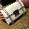 PU Leather Crocodile Pattern Designer Flap Clutch Bag for Women