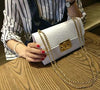 PU Leather Crocodile Pattern Designer Flap Clutch Bag for Women