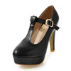 New Arrived High Heel & Round Toe T Strap Platform Sexy Pumps Women Shoes