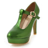 New Arrived High Heel & Round Toe T Strap Platform Sexy Pumps Women Shoes