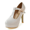 New Arrived High Heel & Round Toe T Strap Platform Sexy Pumps Women Shoes