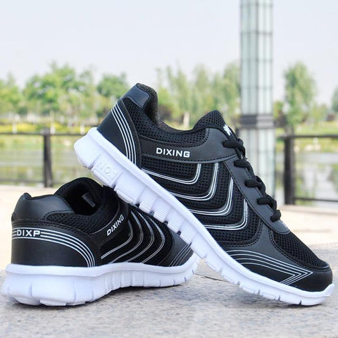 Fashion Breathable Walking Mesh Lace Up Casual Shoes