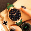 Star Sky Dial  Wrist Watch With Rose Gold Color For Women