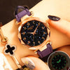 Star Sky Dial  Wrist Watch With Rose Gold Color For Women