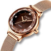 Crystal Lady Watches Brand Women Dress Watch Waterproof Rose Gold For Women