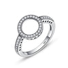 Lucky Circle 925 Sterling Silver Party Wear Ring