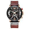 Men’s Watches Top Brand Leather Strap Waterproof