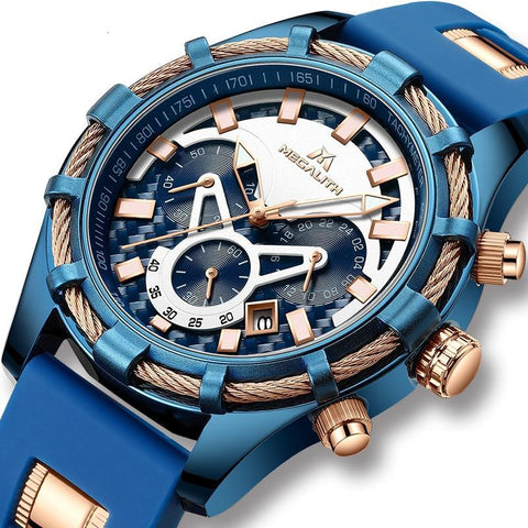 Top Brand Luxury Luminous Display Waterproof Sport Chronograph Quartz Wrist Watch