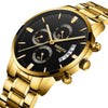 Led Digital Analog Quartz Watches Waterproof Stainless Steel Band