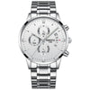 Led Digital Analog Quartz Watches Waterproof Stainless Steel Band