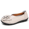 Loafers Flower Moccasins Leisure Split Leather Shoes For Women