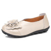 Loafers Flower Moccasins Leisure Split Leather Shoes For Women