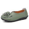 Loafers Flower Moccasins Leisure Split Leather Shoes For Women