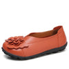 Loafers Flower Moccasins Leisure Split Leather Shoes For Women