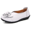 Loafers Flower Moccasins Leisure Split Leather Shoes For Women