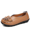 Loafers Flower Moccasins Leisure Split Leather Shoes For Women