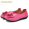Loafers Flower Moccasins Leisure Split Leather Shoes For Women