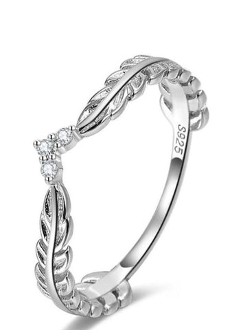 925 Sterling Silver Olive Wreath Shape Perfect Polished Women Ring