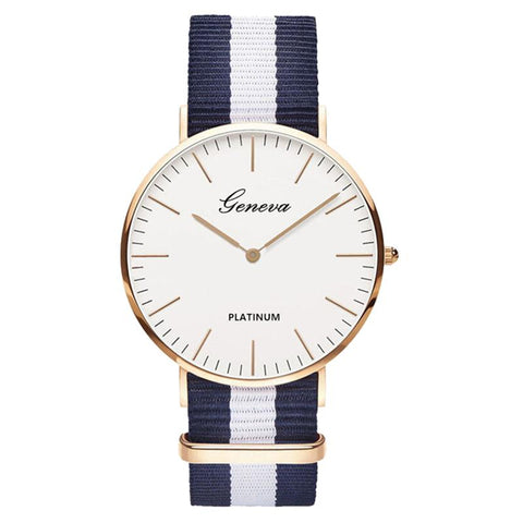 Nylon Strap Style Wrist Watch For Women