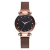 Luxury Magnet Buckle Starry Bracelet Wrist Watches For Women With Black Design