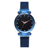 Luxury Magnet Buckle Starry Bracelet Wrist Watches For Women With Black Design