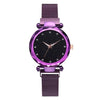 Luxury Magnet Buckle Starry Bracelet Wrist Watches For Women With Black Design