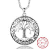 Tree of Life Round Pendant Necklace For Women With 925 Sterling Silver Jewelry