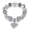 New Brand Women Bracelet With 925 Unique Silver Crystal Charm Bracelet