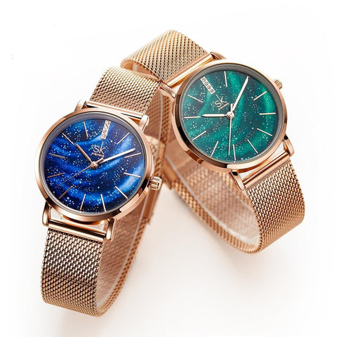 Ultra-thin Stainless Steel Strap Quartz Watch For Women