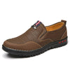 Men Casual Spring Split Leather Flats Comfortable Shoes