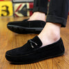 Men's Casual Loafers Comfortable Flat Breathable Slip-On Soft Leather Driving Shoes