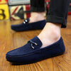 Men's Casual Loafers Comfortable Flat Breathable Slip-On Soft Leather Driving Shoes