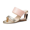 Genuine Leather High Heels New Summer Fashion Women Mules Wedge Shoes