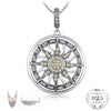 Sun Pendant Necklace Charm For Women With 925 Sterling Silver