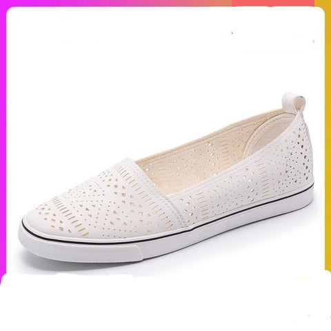 Women Shoe Lace Ballet Breathable Flat
