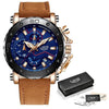 Top Brand Luxury Big Dial Chronograph Sport Watch