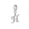 A-Z Letter Of The Alphabet With Crystal Pendan 925 Sterling Silver Jewelry For Women