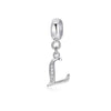 A-Z Letter Of The Alphabet With Crystal Pendan 925 Sterling Silver Jewelry For Women