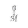 A-Z Letter Of The Alphabet With Crystal Pendan 925 Sterling Silver Jewelry For Women