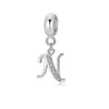 A-Z Letter Of The Alphabet With Crystal Pendan 925 Sterling Silver Jewelry For Women