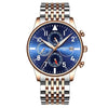 Luxury Gold Stainless Steel Sport Wrist Watch